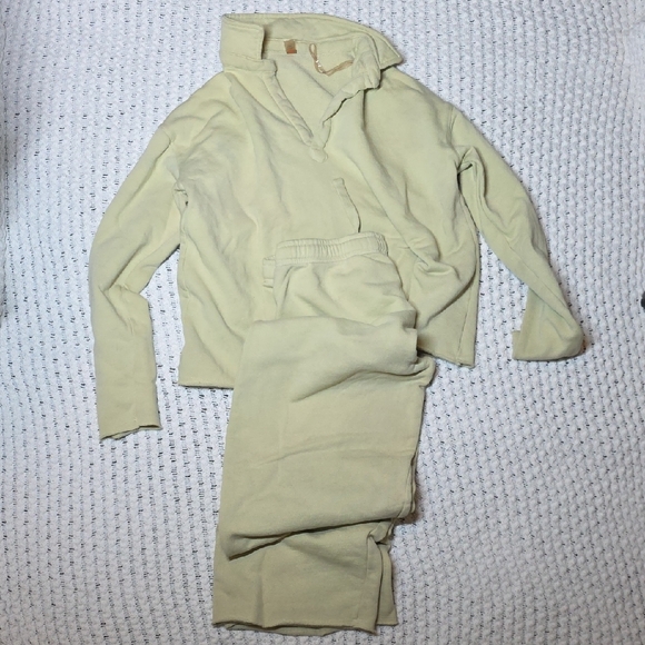 Mono B Pants - Light Sage Green Loungewear Set - Soft Pullover & Joggers